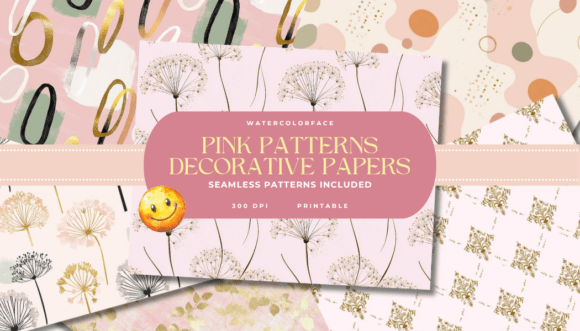 Download Pink Seamless Patterns and Papers - Sea Collection