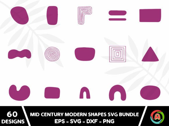 Download Mid Century Modern Shapes Svg Bundle - Svg Collection