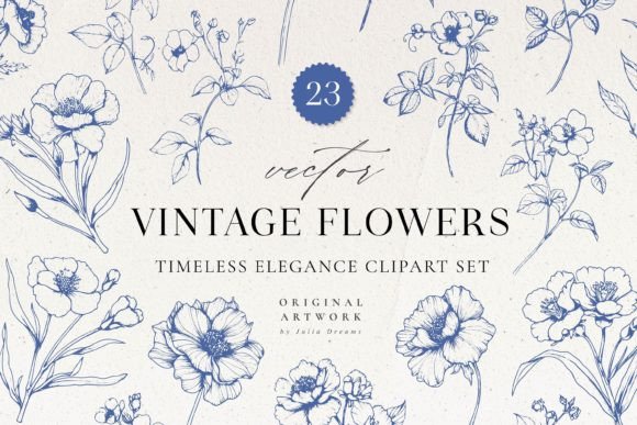 Download Vintage Flowers Timeless Elegance SVG - Svg Collection