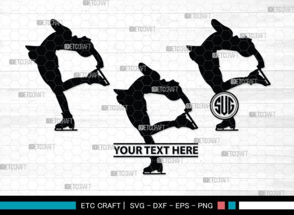 Download Woman Figure Skating SVG Monogram - Svg Collection
