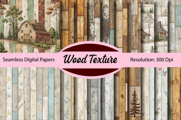 Download Wood Texture Seamless Digital Paper - Sea Collection