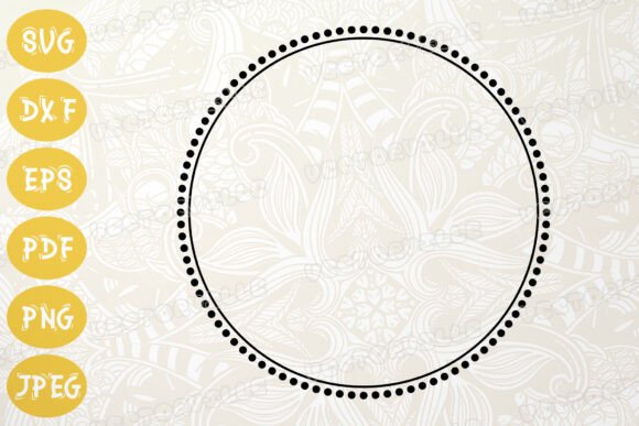 Download Elegant Dotted Circle Frame SVG Monogram - Svg Collection