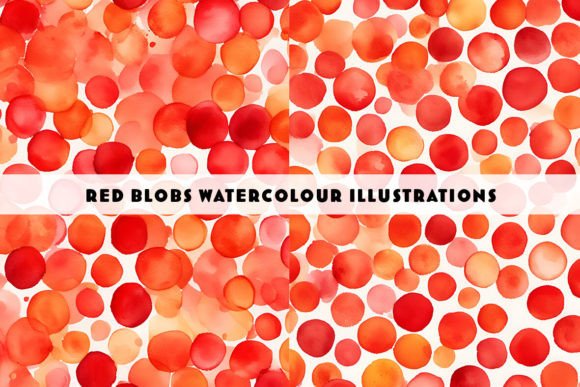 Download Red Blob Watercolour Duo Spots and Dots - Blob Collection