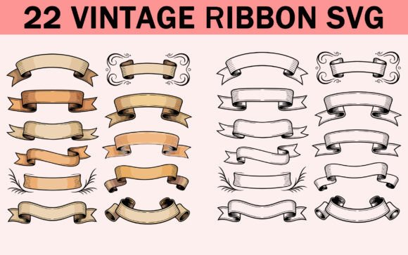 Download Vintage Banner Ribbon Clipart SVG Bundle - Svg Collection