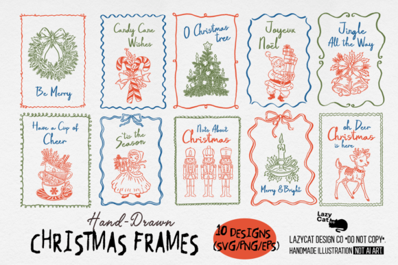 Download Christmas Frame Hand-drawn SVG Bundle - Svg Collection