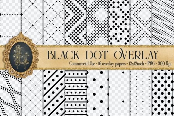 Download Seamless Black Polka Dot Overlay PNG - Sea Collection