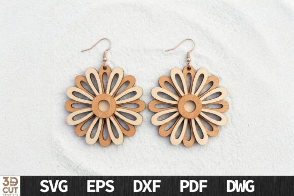 Download Layered Sunflower Earrings SVG - Svg Collection