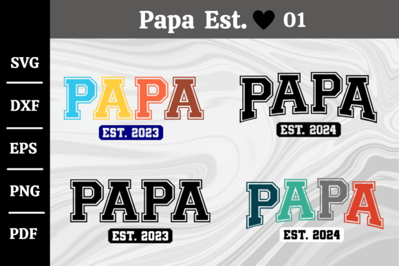 Download Papa Est. 2020-2024 Svg Silhouette #01 - Svg Collection