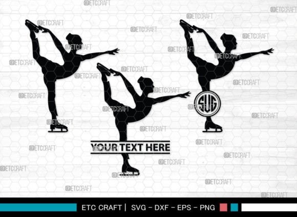 Download Woman Figure Skating SVG Monogram - Svg Collection