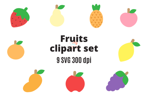 Download Fruits Clipart Svg Set - Svg Collection