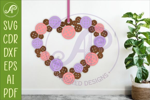 Download Layered Button Heart SVG, Laser Cut Sign - Svg Collection