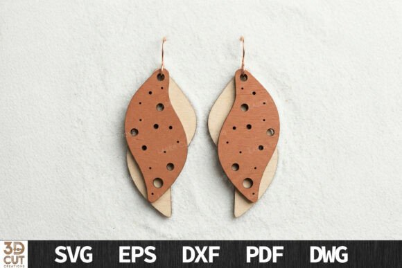 Download Layered Leaf Teardrop Earrings SVG - Svg Collection
