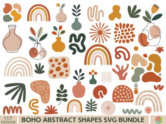 Download Boho Abstract Shapes Svg Bundle - Svg Collection