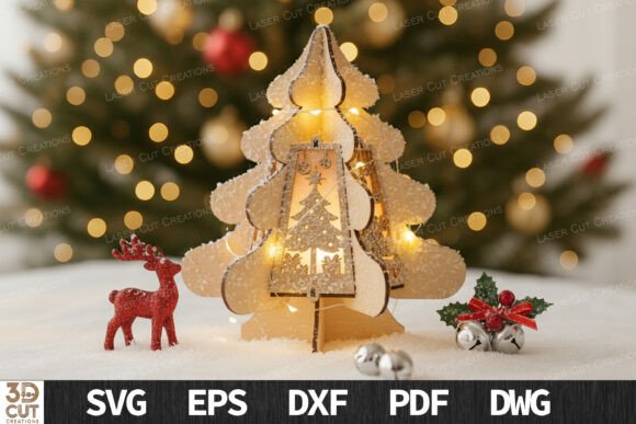 Download 3D Christmas Tree Lantern SVG File - Svg Collection