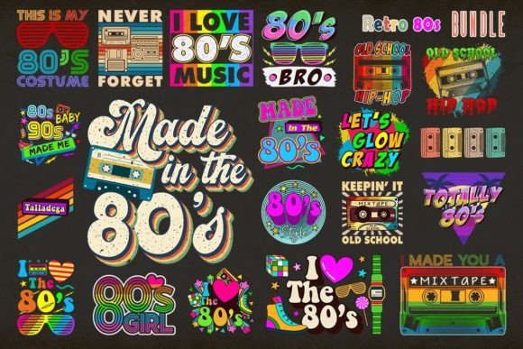 Download Retro 80s SVG Bundle - Svg Collection