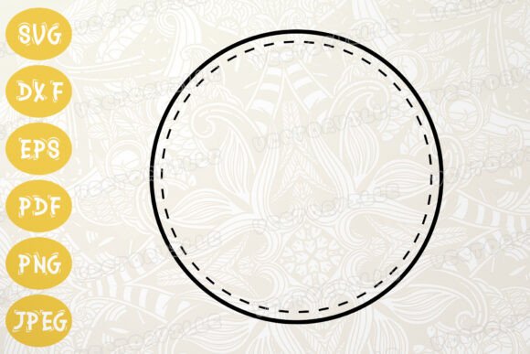 Download Minimalist Stitched Circle Frame SVG - Svg Collection
