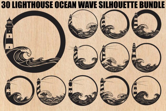 Download Lighthouse Ocean Wave SVG Bundle - Svg Collection