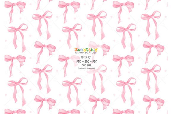 Download Coquette Pink Ribbon Bow Seamless PNG - Sea Collection